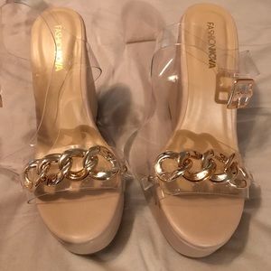 Beautiful Open Toe Platform Wedges